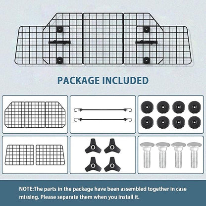 FEED GARDEN Adjustable Dog Car Barrier for SUVs,Vehicles, Trucks, Upgraded Universal-Fit Pet Divider Gate Large Pet Barrier for Cargo Area 36.6" to 60.6" Width Black