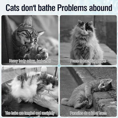 500ml 16.9 Fl Oz Cat Shampoo for Cats and Kittens Gentle Care for Itchy and Sensitive Skin Long-Lasting Aromatic Shower Gel Purely Botanical Formula Pet Shampoo