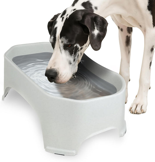 Neater Pet Brands Extra Large Water Bowl for Dogs, Outdoor Dog Water Bowl (2.25 Gallon Extra-Large Capacity), Big Trough Style Food Dish for Indoors or Outside, No Spill Large Dog Bowls, Vanilla Bean