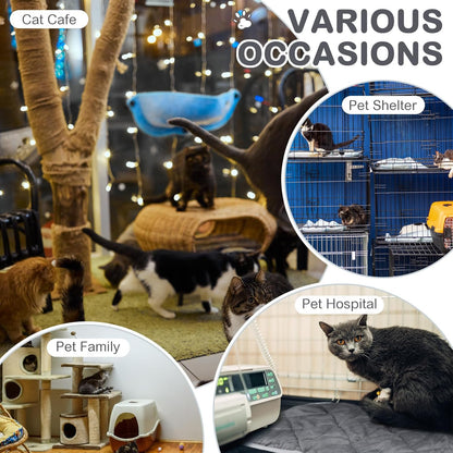 8 Pack Self Heating Cat Mat Self Warming Cat Bed 20"x16" Extra Warm Thermal Pet Bed Mat Reflects Body Heat Washable Dog Crate Pad for Indoor Outdoor Pets(Mixing Color)