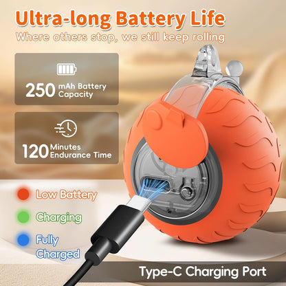 UPSKY Interactive Cat Toy Ball for Indoor Cats, Automatic Moving Electric Rolling Cat Ball Toy, 3-Speed Modes Smart Kitten Toys with Sounds, USB Rechargeable & Sturdy for Bored Kittens/Adult Cats