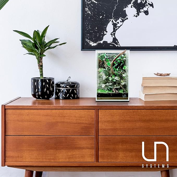 Ultum Nature Systems Ultra Clear Rimless Aquarium - Low Iron Glass Fish Tank with 45° Mitered Edges, 5mm-12mm Thick, Leveling Mat Included (16T, Tall, 1.6 Gallon)