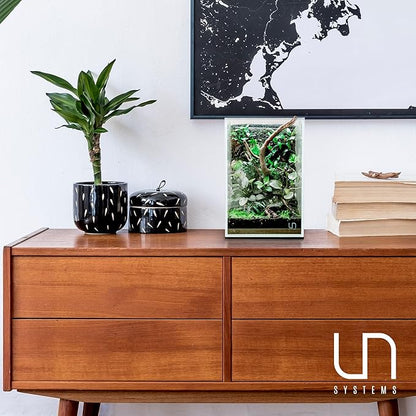 Ultum Nature Systems Ultra Clear Rimless Aquarium - Low Iron Glass Fish Tank with 45° Mitered Edges, 5mm-12mm Thick, Leveling Mat Included (16T, Tall, 1.6 Gallon)