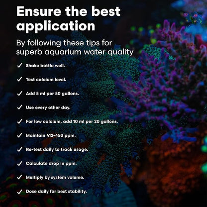 Brightwell Aquatics Calcion - Concentrated Ionic Calcium Supplement for Reef & Saltwater Aquariums Supports Coral Growth Aragonite Formation No Phosphate, 2L