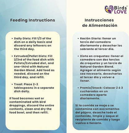 Birds LOVE All Natural Garden Blend Bird Food for Parrots 2lb