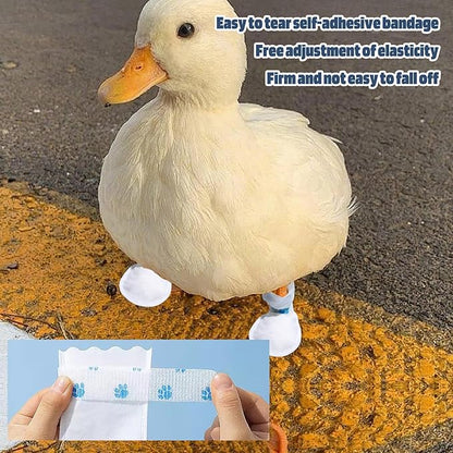 20 Pcs Disposable Duck Foot Protectors, Blue, 7.8*5.9 in, Duck Supplies with Blue Bandage