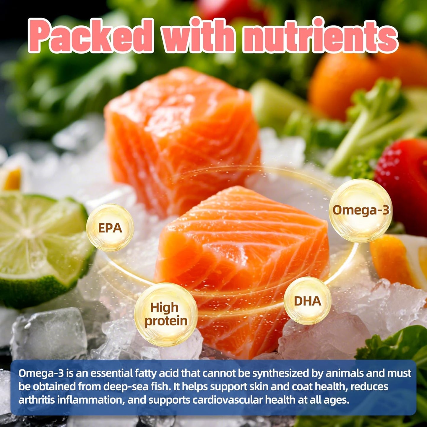 Just Try 6.70 oz Freeze-Dried Salmon Dog Treats & Cat Treats Food Topper- Single Ingredient, Grain-Free, High Protein Snack for Training