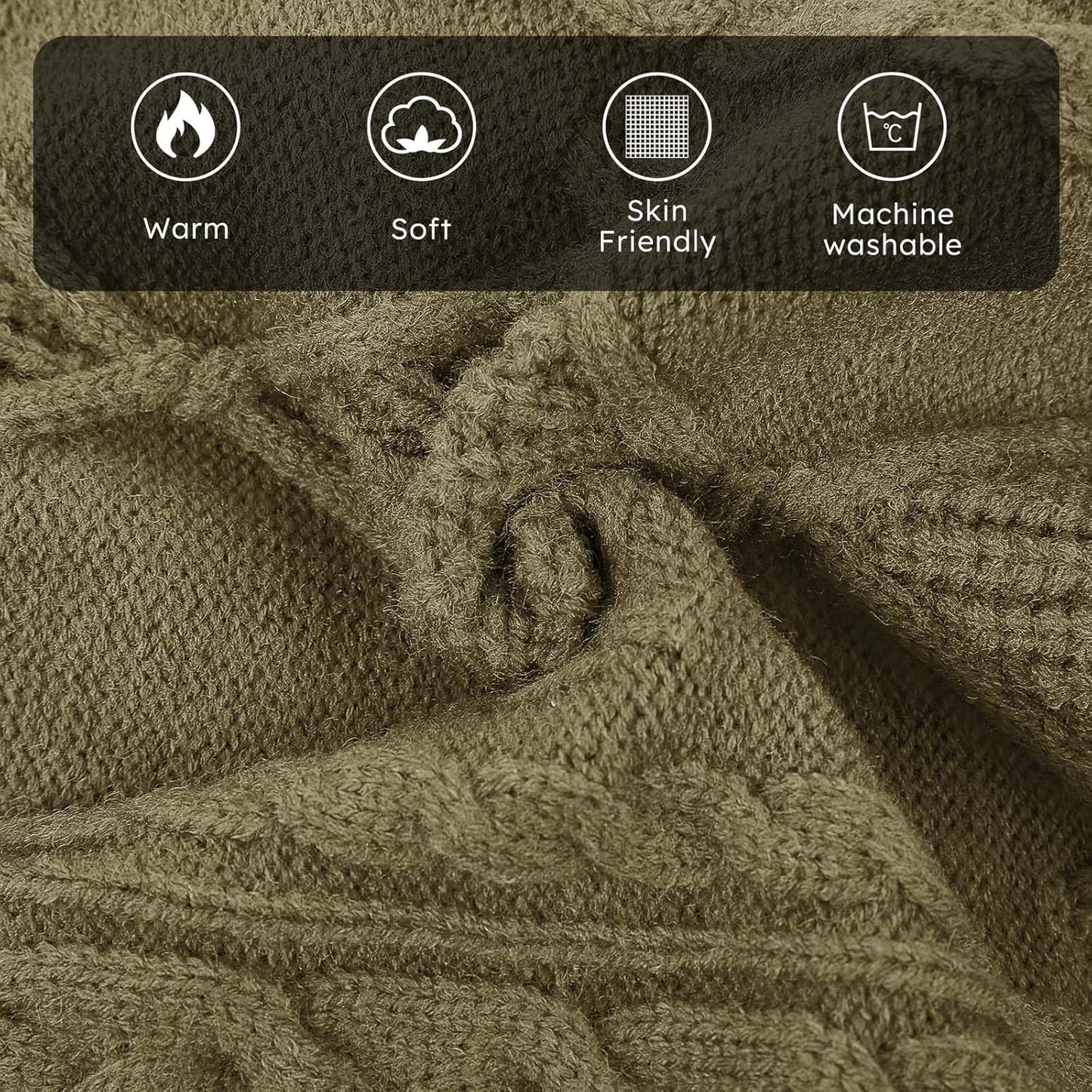 ASENKU Knitted Dog Sweater, Pullover Big Thermal Dog Winter Sweater, Turtleneck Doggy Sweaters for Large Medium Dogs Boy Girl, Warm Pet Sweaters Outfit Border Collie,Pit Bull,Golden Retriever, 3XL