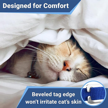 GoTags Personalized Cat Collars with Tag, Engraved Custom Cat Collar with Name and Phone, Breakaway Collar with Safety Buckle and Bell, Adjustable for Cats and Kitten (Orange with Nameplate)