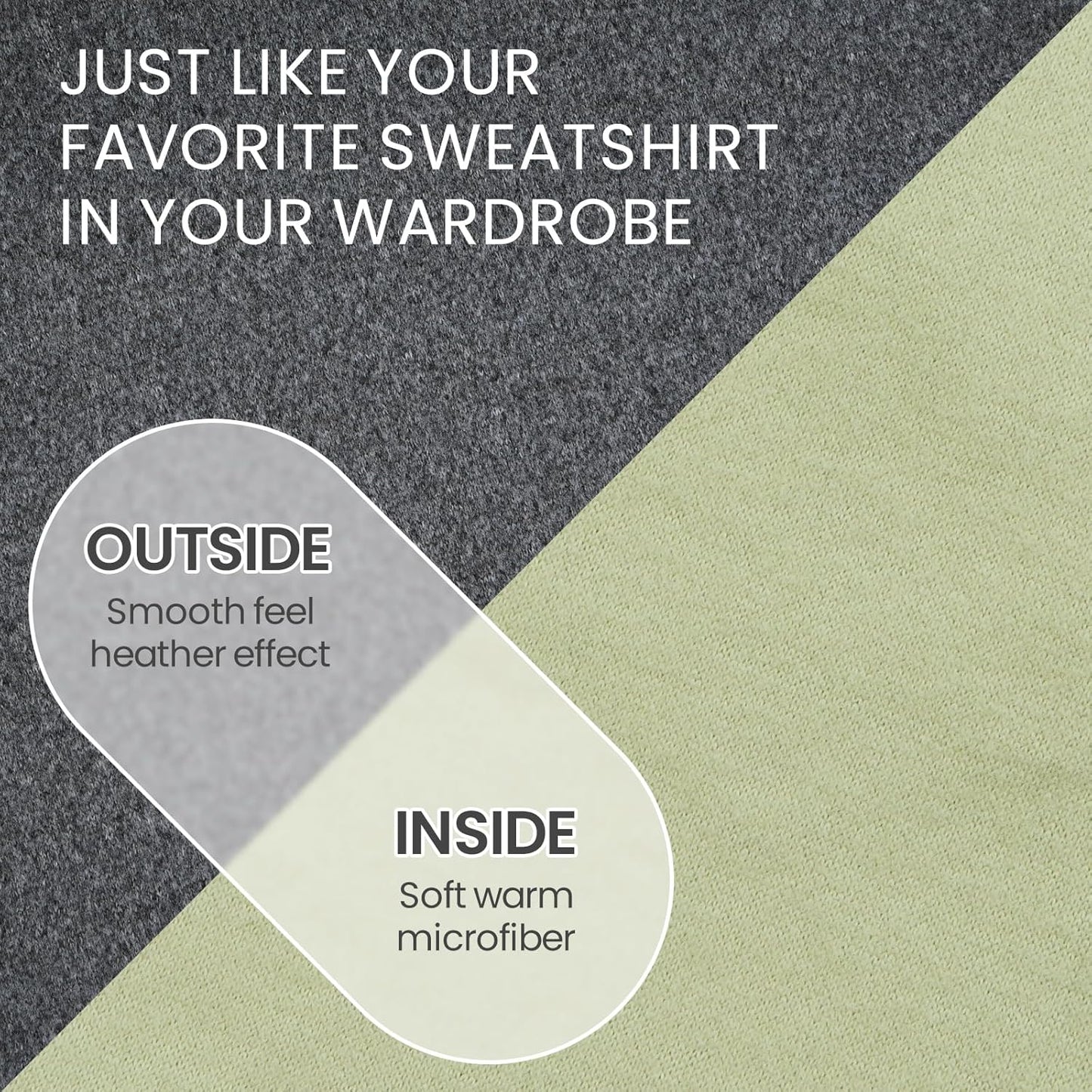 ROZKITCH Dog Sweaters Soft Fleece Pullover Sweatshirt Pajamas, Turtleneck Warm Pet Cold Weather Jacket Stretchy Vest Jumpsuit Apparel Outfit Clothes for Small Medium Large Dogs Walking Sleep Grey L