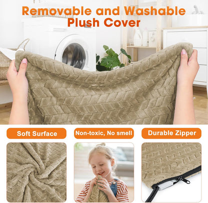 GASUR Pet Heating Pad, Waterproof Electric Dog Cat Heat Pad with Timer, Temperature Adjustable Heated Cat Bed for Winter, Auto Power-Off, Anti-bite Heated Pad for Dogs Cats -18''x16'', Small