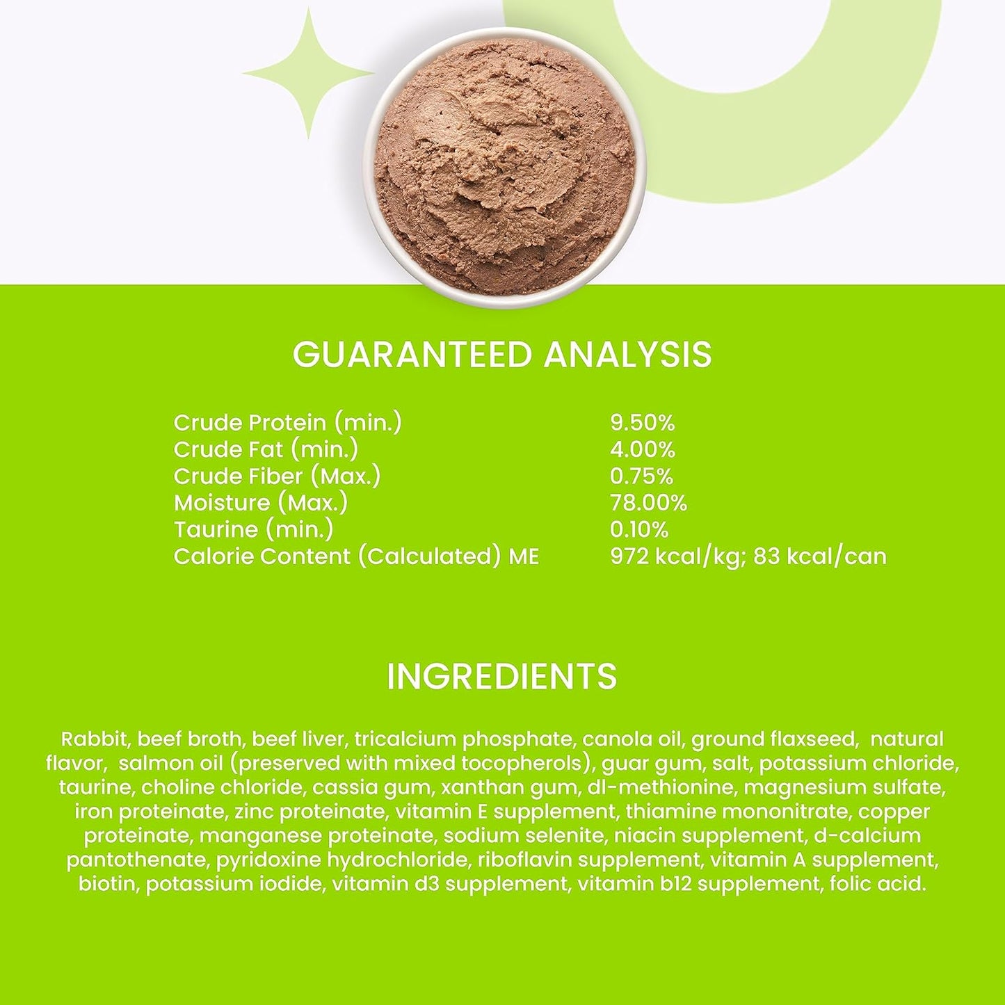 I and love and you Wet Cat Food - Whascally Wabbit Pâté - Rabbit Recipe, Grain Free, Filler Free, 3oz Pack of 24 Cans