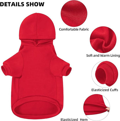 GreenJoy Dog Sweater Dog Hoodie Cold Weather Coat Hooded Sweatshirt for Puppies,Cats, Small Medium Large Dogs (Red(I Love My Dad), XX-Large)