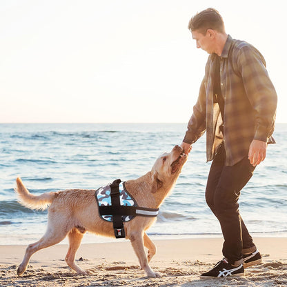 Dogline Dog Harness, Reflective No-Pull Adjustable Vest with Handle for Walking, Training, Breathable, No - Choke Harness for Small, Medium or Large Dogs Room for Patches Girth 18 to 24 in Blue Camo