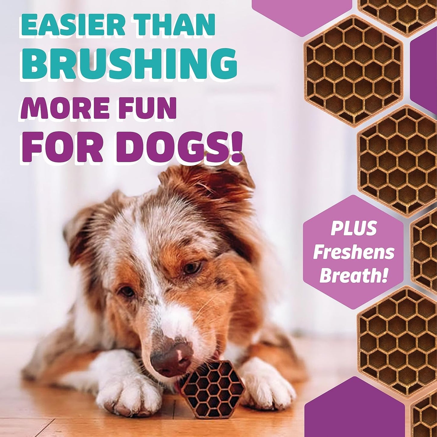 Yummy Combs Dog Dental Treats – Vet VOHC Approved, Removes Tartar & Cleans Teeth – Yummy High Protein Chicken Treat for Extra Large Dogs (Mini Pack, 4 Count)