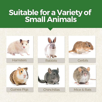 TEEWY Guinea Pig Toys, Prevent Teeth Overgrowth, Natural Vegetables and Timothy Grass, Hamster Chew Toys, Guinea Pig Chew Toys, Chinchilla Toys, 2PCS, Donut-Shaped