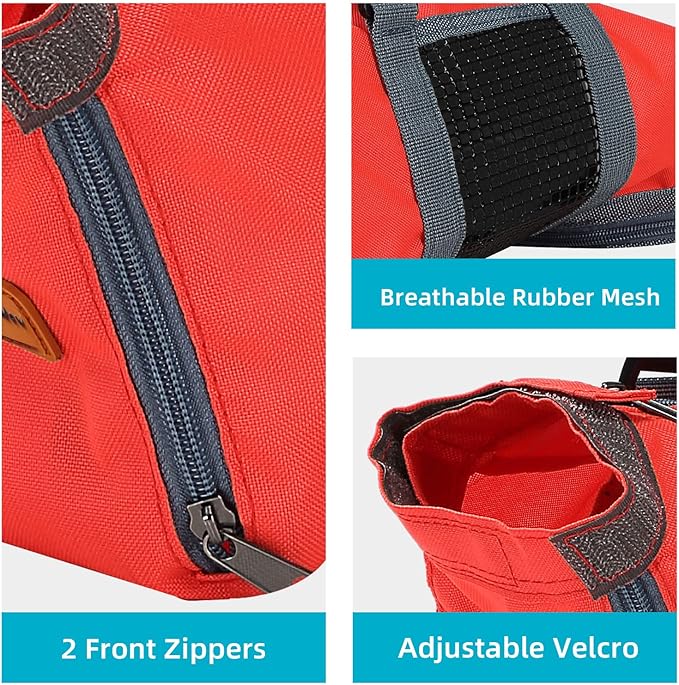 Cinf Cat Nail Clipping Cleaning Grooming Restraint Bag No Scratching Biting for Bathing Nail Trimming Injecting Examining(Pure Red,M)