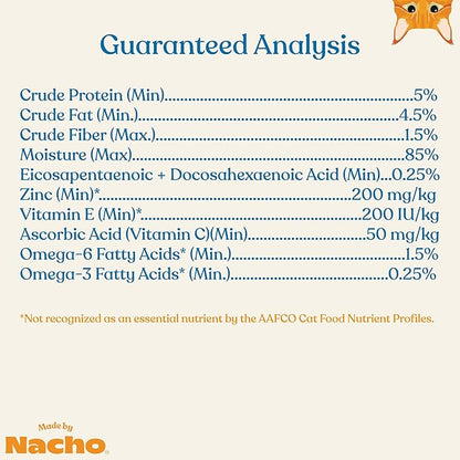 Made by Nacho Immune Support Cage-Free Chicken Puree, Meal Topper with Bone Broth, Wet Cat Food Topper, Immune System Support, Limited Ingredients, 1.4 oz. Each, 36 Count