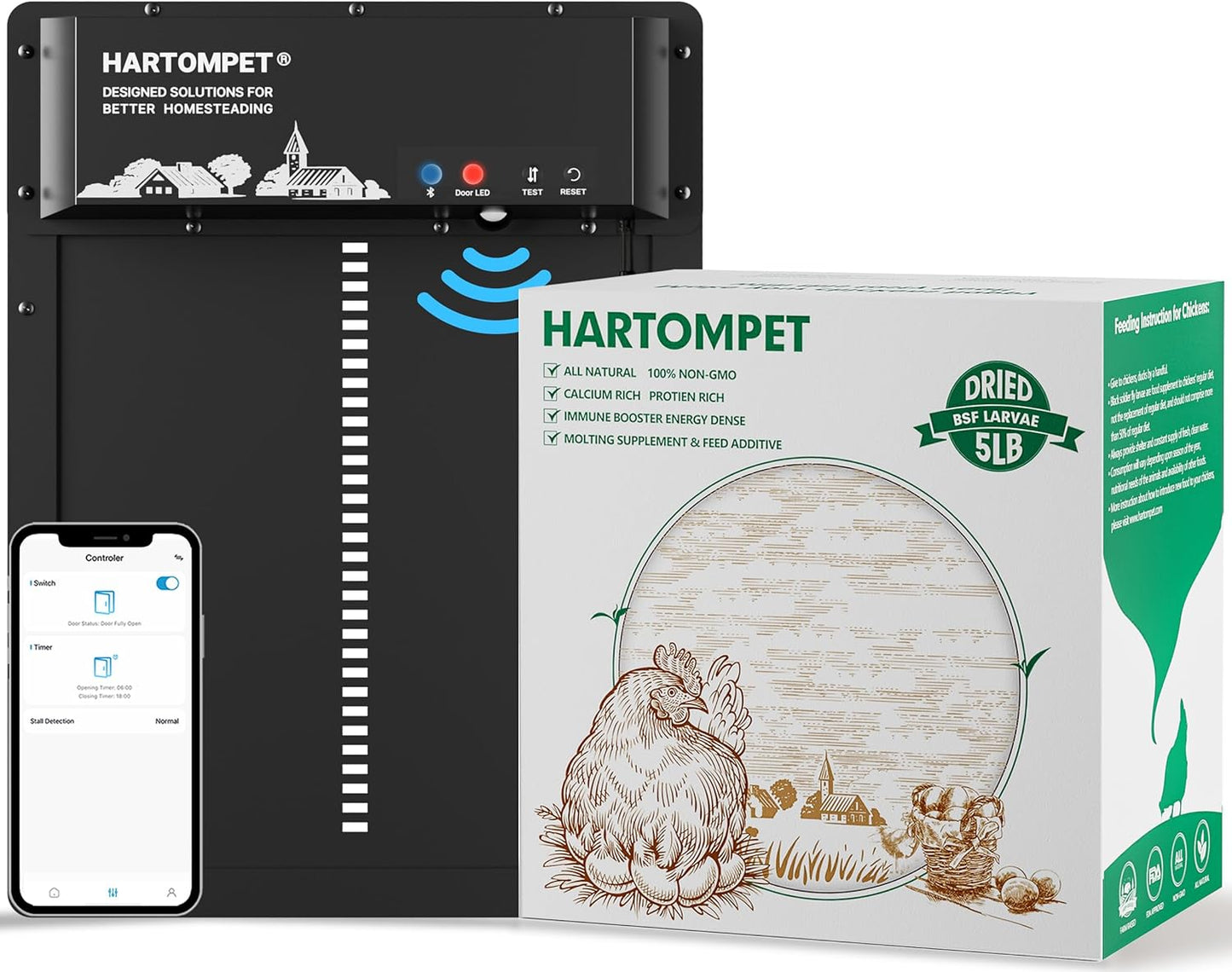 Dried BSF Larvae for Chickens - Non-GMO Poultry Feed Supplement, 85X More Calcium Than Mealworms, 5LB Grub Worms Perfect for Molting & Laying Hens, Ducks, and Wild Birds