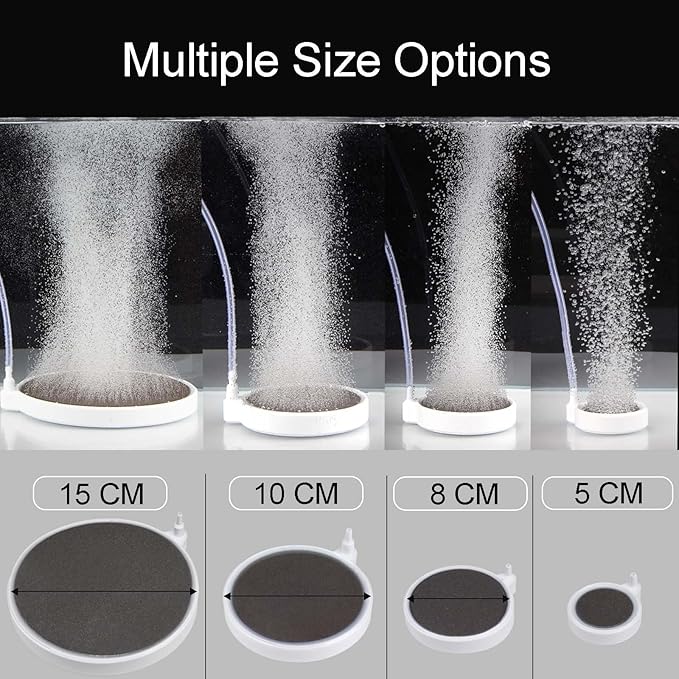 Aquarium Bubbler Air Stone – 4 Inch Fish Tank Nano Quiet Dissolved Oxygen Diffuser Make Super Tiny Bubbles for 35-100 Gallon Aquarium Fish Tank Hydroponics