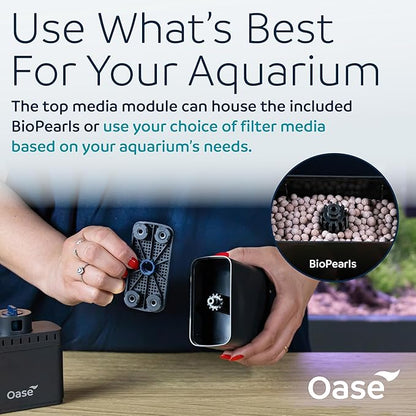 OASE EcoFlow 150 Internal Aquarium Filter, for Freshwater and Saltwater Tanks Up to 40 Gallons, Quiet, Customizable Water Flow, Multi-Stage Filtration