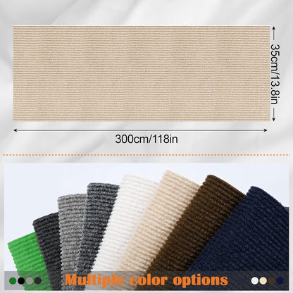 Cat Scratch Furniture Protector - 118" x 13.8" Trimmable Self-Adhesive Cats Claws Scratch Pads, DIY Cat Climbing Couch Protector for Scratch Post Cat Tree Replacement Indoor (Khaki)