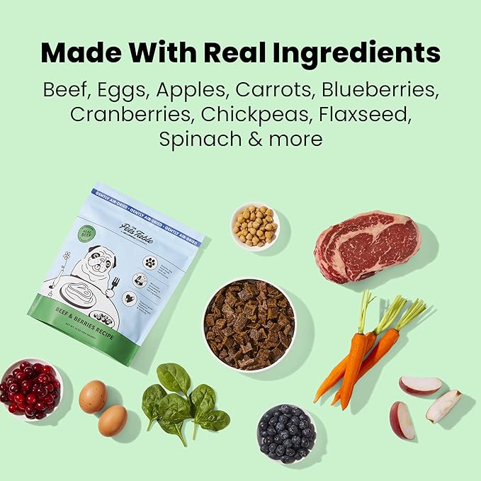 The Pets Table Beef & Berries Grain-Free Air Dried Dog Food, 1 lb (16 Oz) Bag
