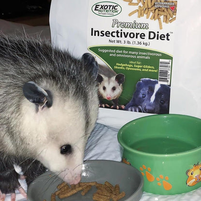 Premium Insectivore Diet (8 lb.) - Healthy Nutritious Chicken Based High Protein Pellet Diet - for Sugar Gliders, Hedgehogs, Opossums, Skunks & Other Insectivores
