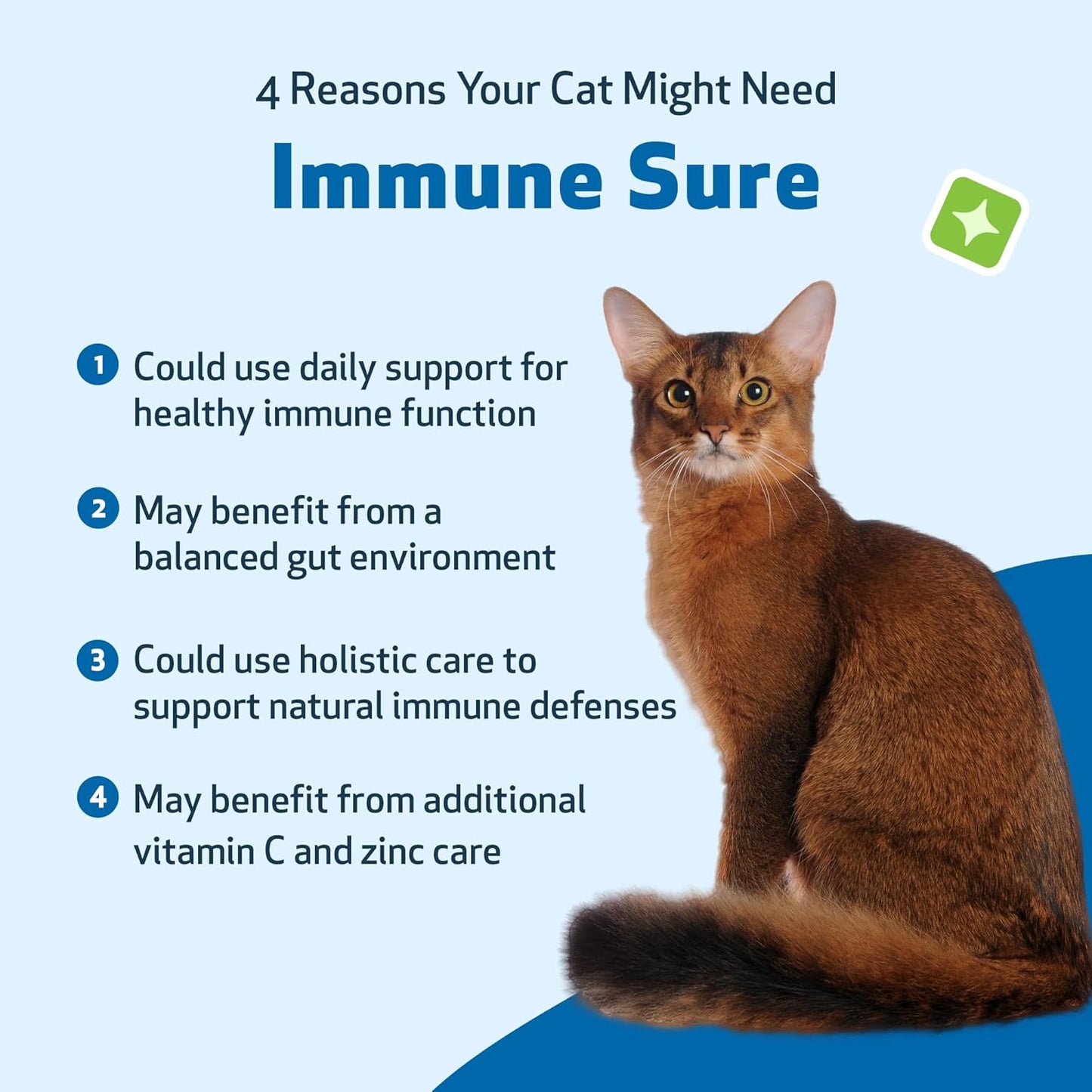 Pet Wellbeing Immune Sure for Cats - Supports Normal Immune Defenses, Gut Flora Balance, Andrographis, Echinacea, Vitamin C, Zinc - Veterinarian-Formulated Herbal Supplement 2 fl oz (59 ml)
