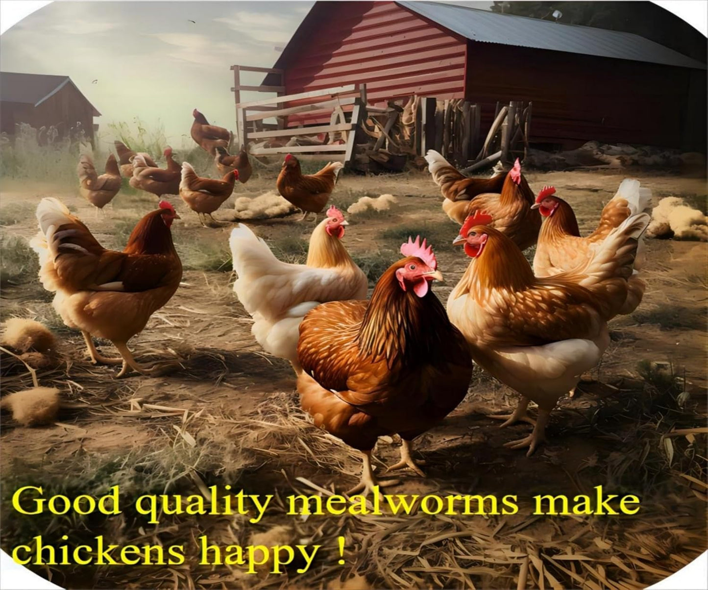 5lb Dried mealworms - High Protein, Pure Natural, Delicious - Ideal for Chickens, Birds, Ducks, Lizards, Turtles, Fish, and Reptiles, 5lb Meal Worms