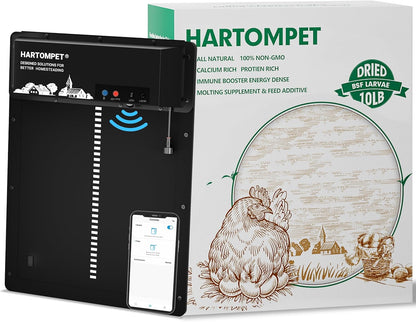 Dried BSF Larvae for Chickens - Non-GMO Poultry Feed Supplement, 85X More Calcium Than Mealworms, 10LB Grub Worms Perfect for Molting & Laying Hens, Ducks, and Wild Birds