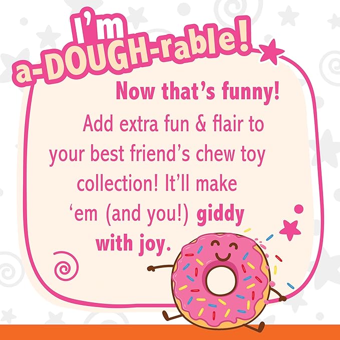 Nylabone Donut Power Chew Toy for Dogs, Dog Toys for Aggressive Chewers, Bacon Glazed Flavor, Medium Dogs - Up to 35 lbs, 1 Count