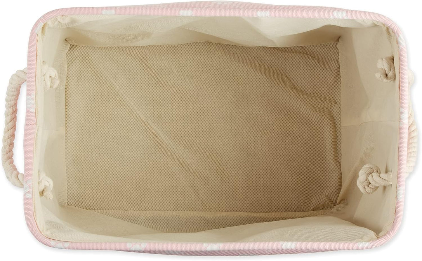 Bone Dry Pet Storage Paw and Bone, Trellis Collection, Small Rectangle, 14x8x9, Pink