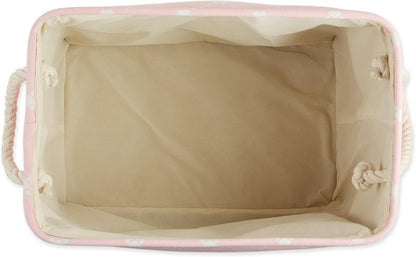 Bone Dry Pet Storage Paw and Bone, Trellis Collection, Small Rectangle, 14x8x9, Pink