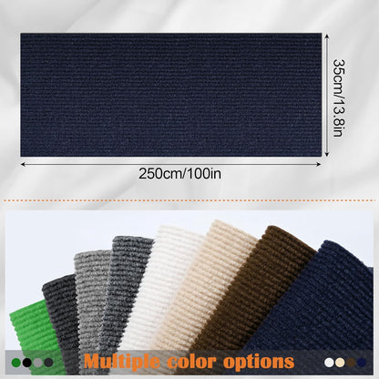 Cat Scratch Furniture Protector - 100" x 13.8" Trimmable Self-Adhesive Cats Claws Scratch Pads, DIY Cat Climbing Couch Protector for Scratch Post Cat Tree Replacement Indoor (Dark Blue)