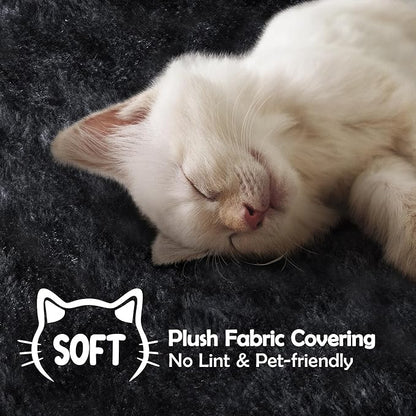 Yaheetech 62in Cat Tree Tower for Indoor Cats, Furniture w/Double Condo, Scratching Posts, Multiple Platforms and Balls for Kittens, Black