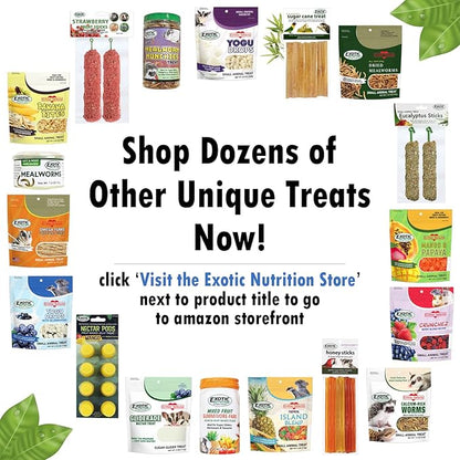 Exotic Nutrition Peas & Carrots 8 oz. - Healthy Natural Mixed Dried Vegetable Treat - for Rabbits, Guinea Pigs, Hamsters, Chinchillas and Small Pets