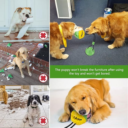 Dog Toys, Dog Chew Toys for Aggressive chewers, Puppy Training Treats Teething Rope Toys for Boredom, Puzzle Treat Food Dispensing Ball for Puppies Teething Small Dogs (Green)