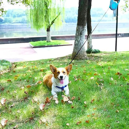 Retractable Dog Leash Lightweight 10/16FT Leash with Non-Slip Handle, for Small Medium Dogs (Gray Pink, 16 FT)