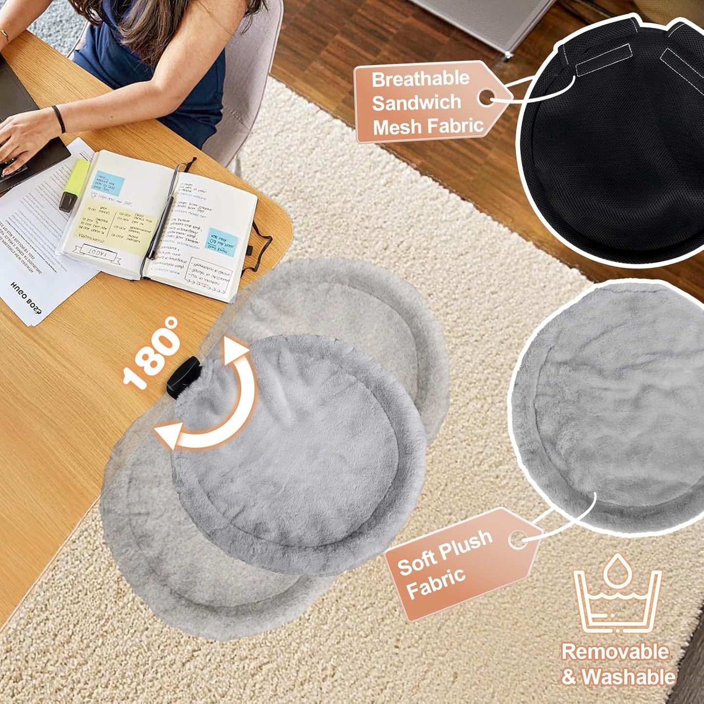 Cat Desk Bed-2 Covers Cats Bed Desk, Two Washable and Removable Covers Perch, Cats Bed for Desk - Office & Home, Supports Up to 40 lbs