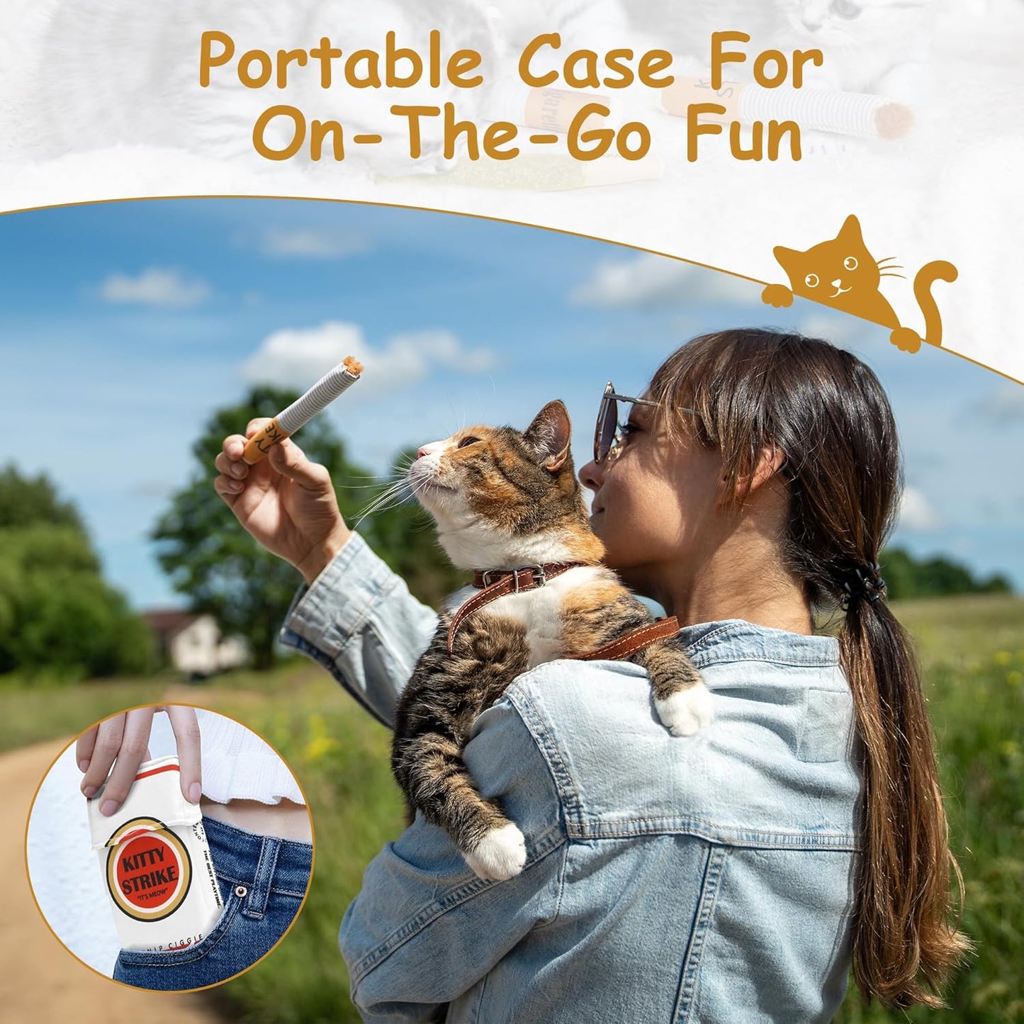 Nocciola 3 Pack Catnip Toys for Cats, Funny Cat Toys Filled with 100% Pure Organic Catnip, Safe Kitten Teething Chew and Kicker Toys, Stress Relieving Fun for Indoor Cats