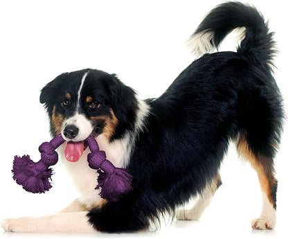 Playology Dog Toys | Dri-Tech Rope Toy Tug of War Rope for Aggressive Chewers | Medium Bacon Scented Toy - Easy to Clean and Made from Non Toxic Materials