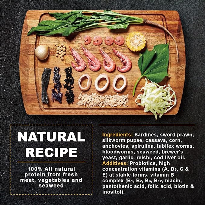 Ultra Fresh Apex Goldfish Growth Crisps, Premium All Natural Ingredients Goldfish Fish Food, Slow Sinking, 1.76 oz