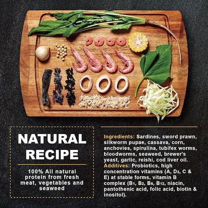 Ultra Fresh Apex Goldfish Growth Crisps, Premium All Natural Ingredients Goldfish Fish Food, Slow Sinking, 1.76 oz