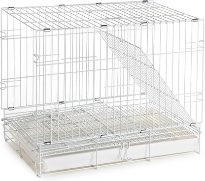 Pet Products Metal Portable Travel Vet Bird Parrot Carrier Cage Prevent Beaks Out White, 19-Inch by 12-Inch by 16-Inch