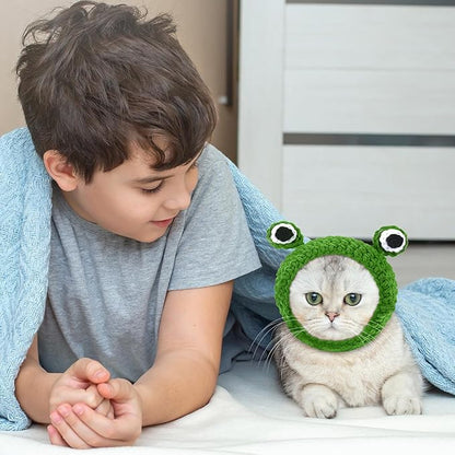 Weewooday 5 Pieces Cat Costume Halloween Bunny Hat Outfit with Ears Funny Cat Hat and Small Dogs Kitten Puppy Party Christmas Easter Costume Accessory Headwear(Chic Style)