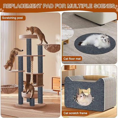 Cat Scratch Mat,118.5"x15.9" Trimmable Self-Adhesive Cats Scratch Carpet,Couch Protector from Cats Claw, Cat Scratch Furniture Protector, Indoor Furniture Protection for Chair, Wall,Sofa(Dark Gray)
