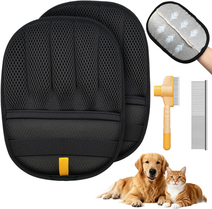 Pet Hair Removal Glove,Electrostatic Gloves for Cats & Dogs,Pet Hair Remover for Clothing,Couch, Carpet