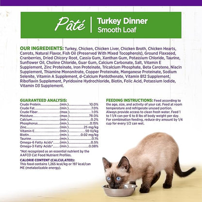 Wellness Complete Health Pate Adult Wet Cat Food, Natural, Protein-Rich, Grain Free, 5.5 Ounce, 24 Pack, (Turkey)