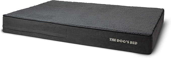 The Dog’s Bed Orthopedic Memory Foam Dog Bed, XXL Grey Plush, Pain Relief for Arthritis, Hip & Elbow Dysplasia, Post Surgery, Lameness, Supportive, Calming, Waterproof Washable Cover